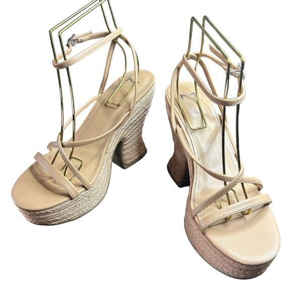 Marc Fisher Fetch Wedge Heel Sandals Retro Espadrilles Strappy Ankle Strap NEW 8 - Picture 5 of 10